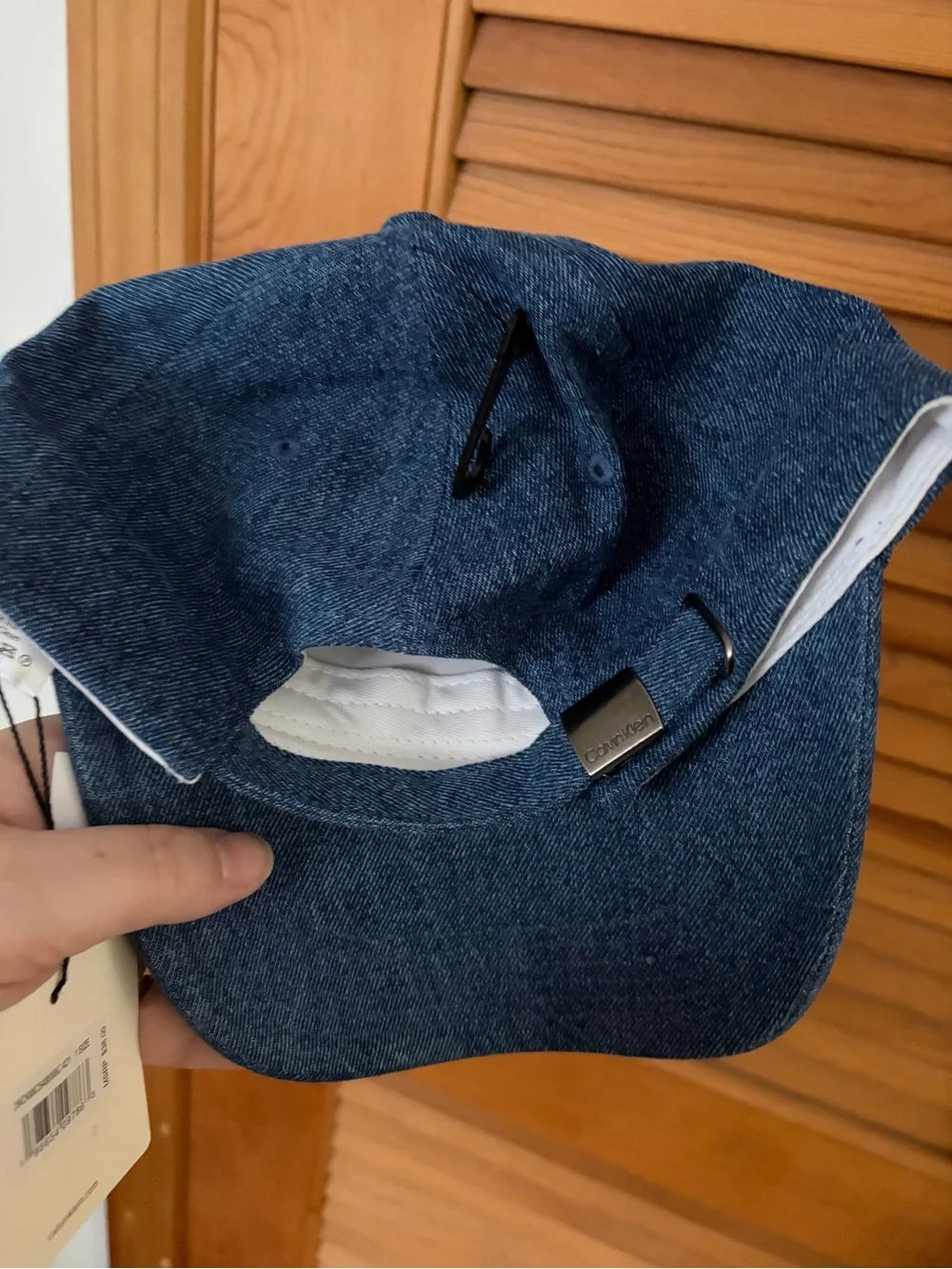 Calvin Klein 100% cotton Denim baseball Hat in blue one size NWT